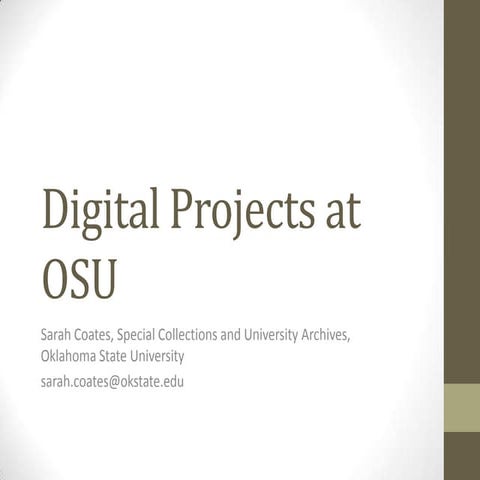 Digital Projects at OSU
