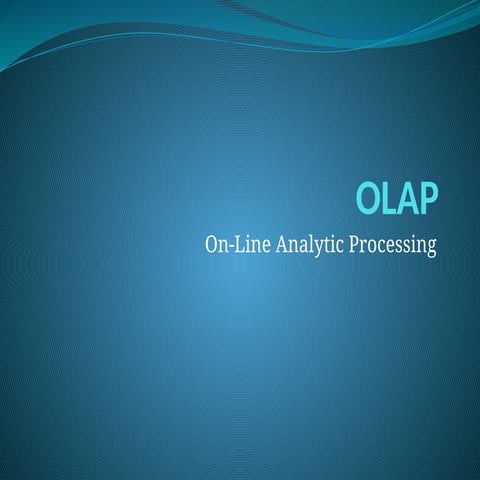 OLAP é um conceito de interface com o usuário que | PPTX
