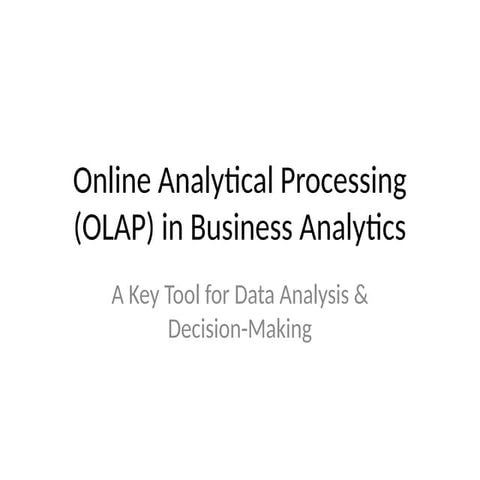 OLAP_in_Business_Analytics.pptx online Analytics