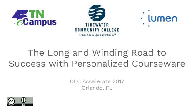 The Long & Winding Road to Success with Personalized Courseware