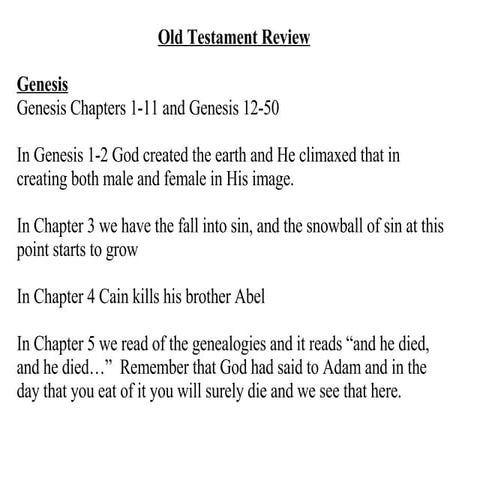 Outline of Old Testament history