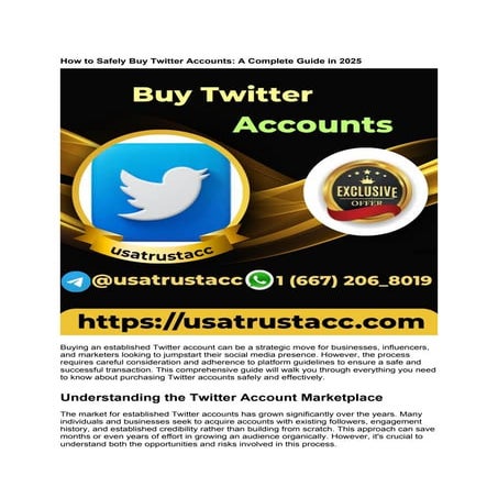 Old, Aged & PVA Twitter Accounts for Sale.docx