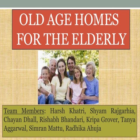 Quick list of old age homes in india | PDF