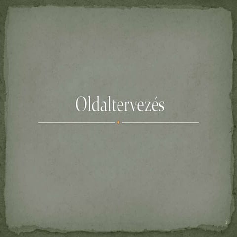 Oldaltervezés
