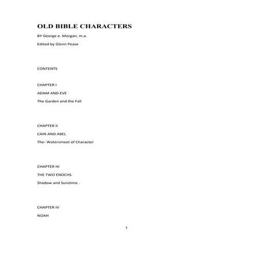 Old bible characters | PDF