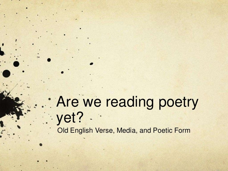 Example Of A Good Thesis Statement For An Essay Hamlet Essay Thesis also How To Write Proposal Essay Old English Verse Media And Poetic Form George Washington Essay Paper