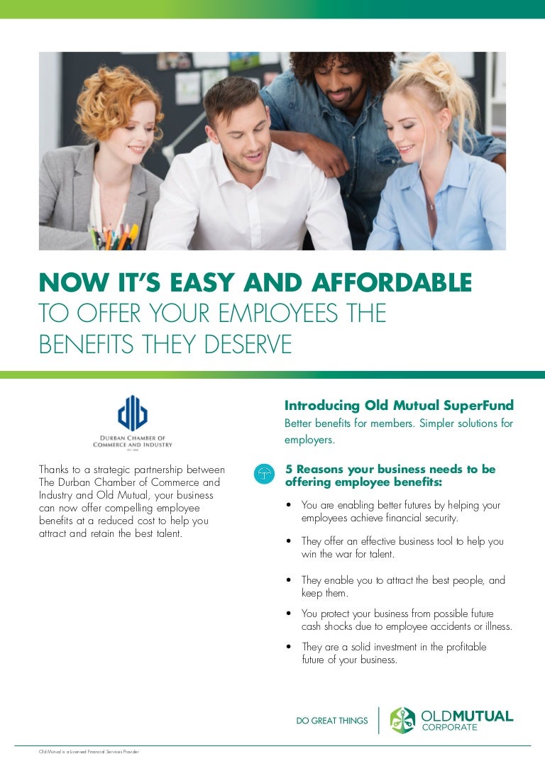 Old mutual super fund & dcci partnership leaflet