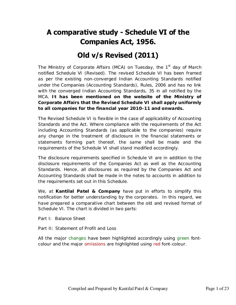 schedule 6 new balance sheet format