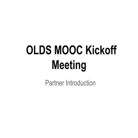 Olds mooc kickoff meeting gcc