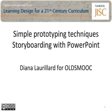 OLDSMOOC week 5: Storyboard example. Diana Laurillard