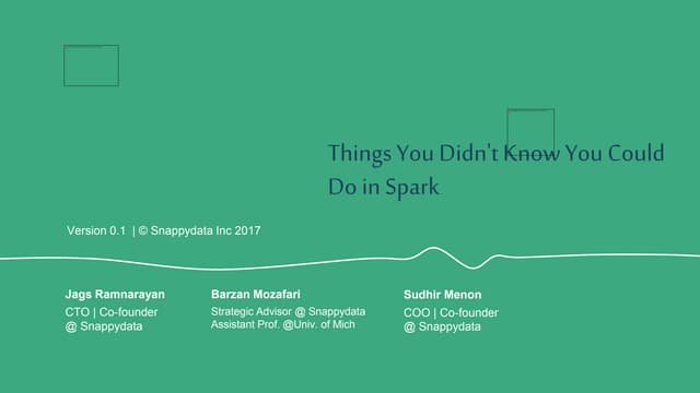 Thing you didn't know you could do in Spark