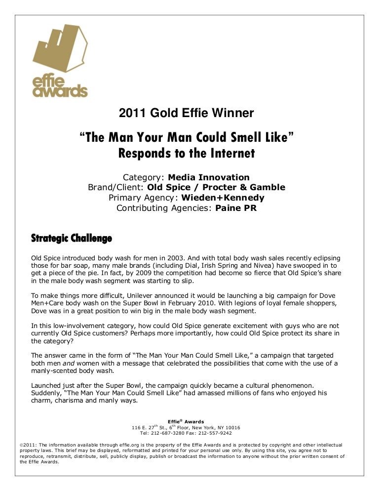 Old spice case study video image