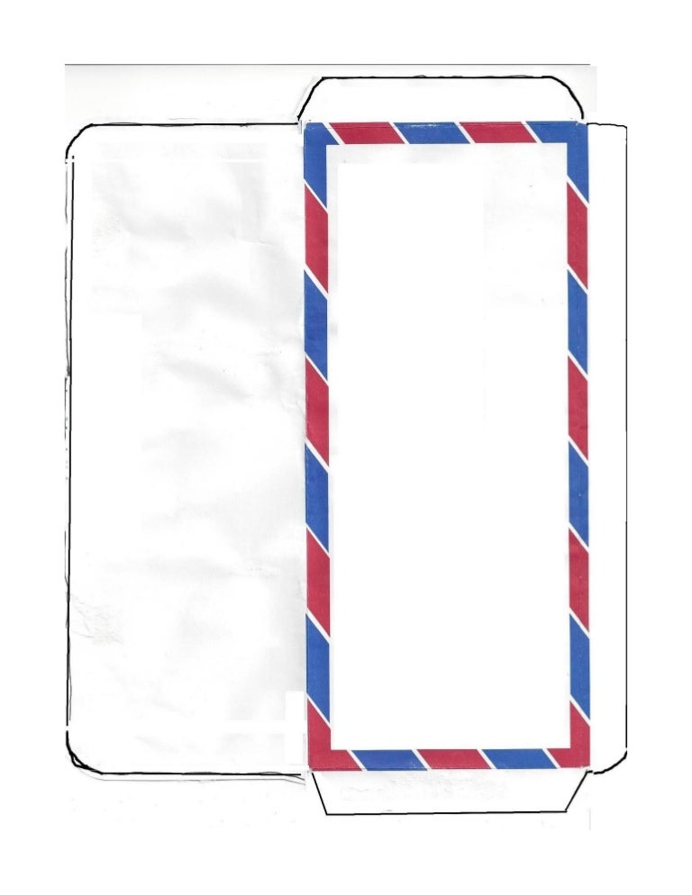 old style airmail envelope to print template s