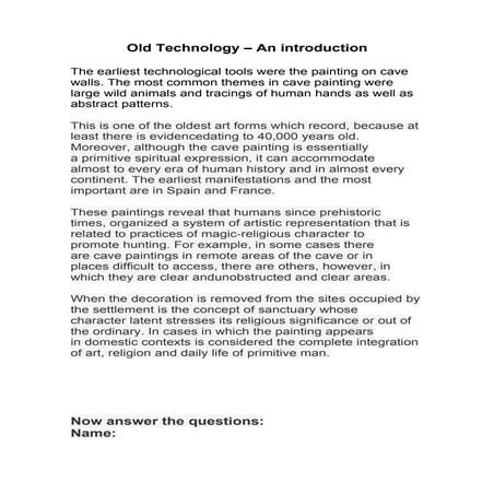 Old technology forms[1]