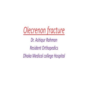 Olecrenon fracture
