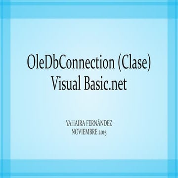 Oledbconnection (clase)