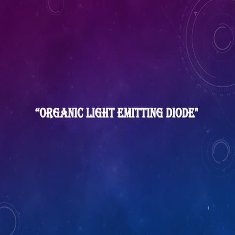 OLED ppt light emitting display .pptx