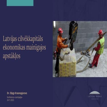 Latvijas cilvēkkapitāls ekonomikas mainīgajos apstākļos