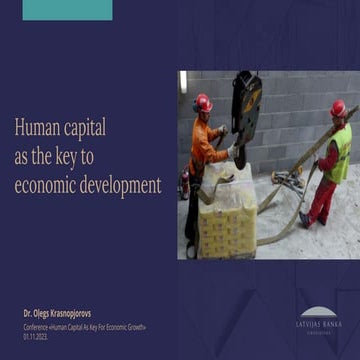 Human capital as the key to economic development