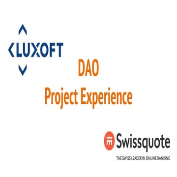 Oleksii Pedorenko and Dmytro Melnychuk "DAO Project Experience"