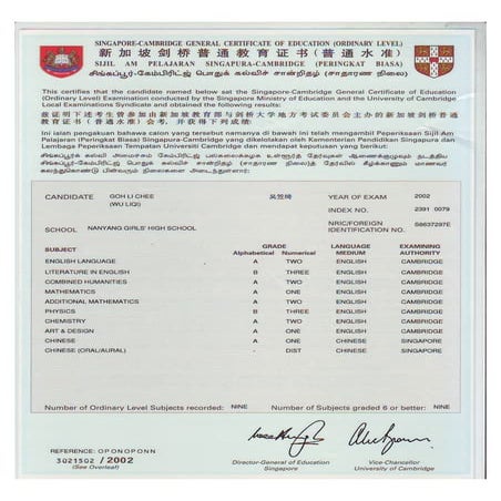 O Levels Cert