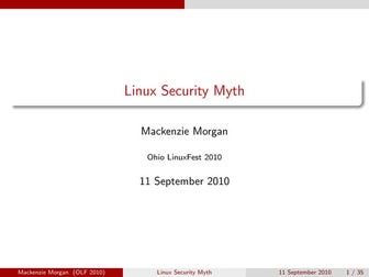 Linux Security Myth
