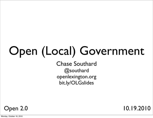 Open Local Government
