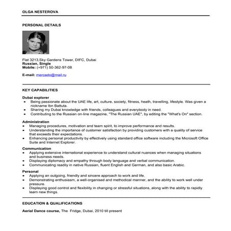 Olga nesterova cv