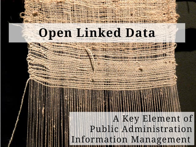 Open Linked Data as Part of a Government Enterprise Architecture