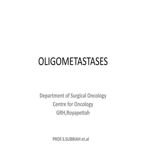Oligometastases
