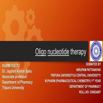 Oligonucleotide therapy - Oligonucleotide-based gene therapy (OGT) is a varia...