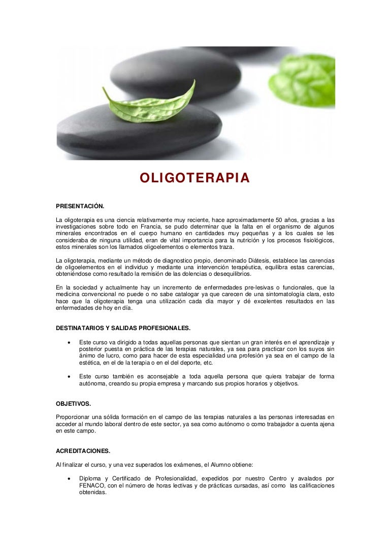 Oligoterapia