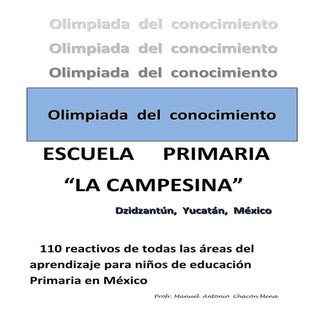 OLIMPIADA DEL CONOCIMIENTO 6° grado