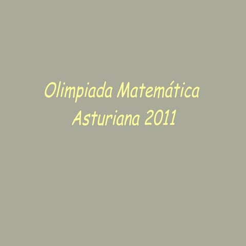 Olimpiada Matemática  Ies El Piles 2011