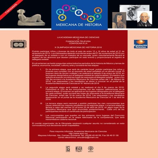 Olimpiada mexicana de historia 2016