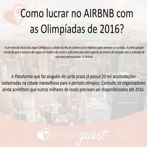 Como lucrar no Airbnb com as Olimpíadas de 2016?