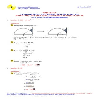 Olimpiade primagama madura mencari ...