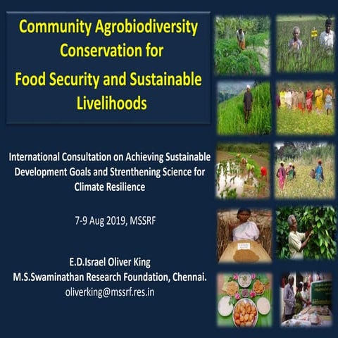 Community Agrobiodiversity Conservation for  Food Security and Sustainable Li...