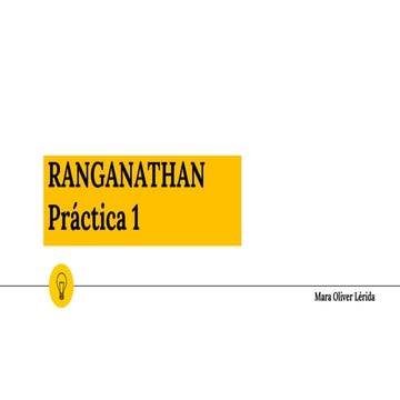 Práctica 1: Las leyes de Ranganathan | PDF