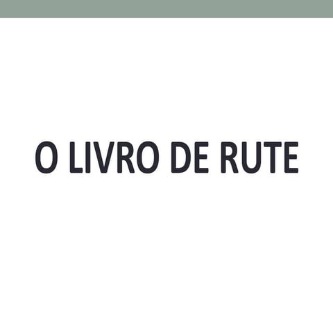 O livro de Rute