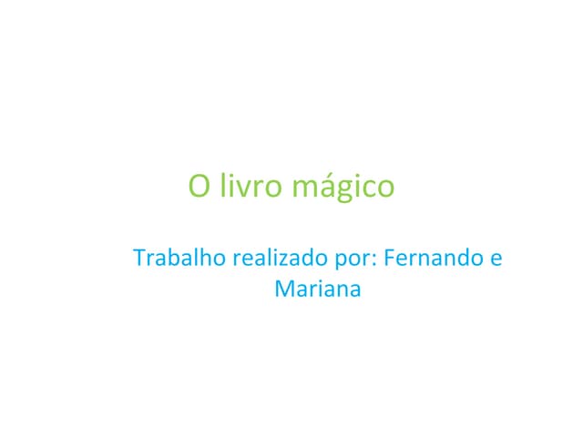 O livro mágico