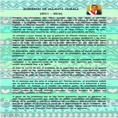 Análisis del Gobierno de Ollanta Humala