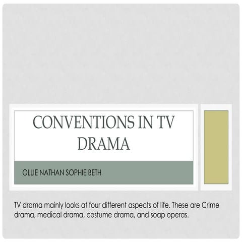 Ollie nathan sophie beth presentation (powerpoint on TV dramas)