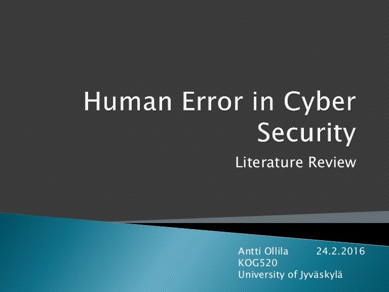 Human Error in Cyber Security