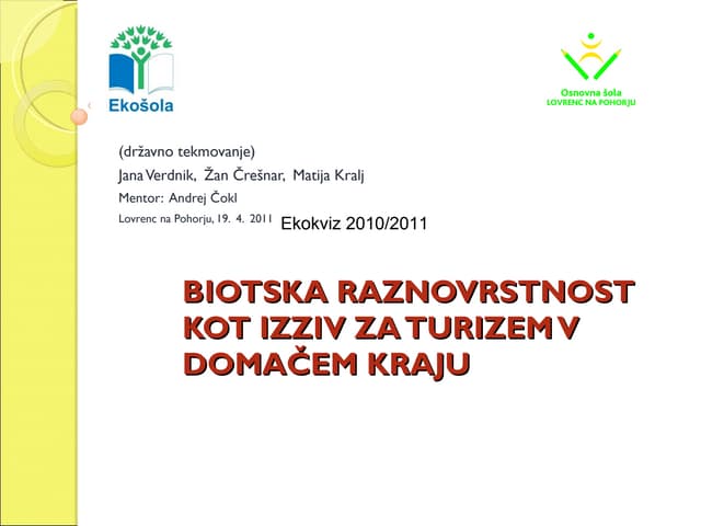 Ekoizziv 2010/11 OŠ Lovrenc na Pohorju