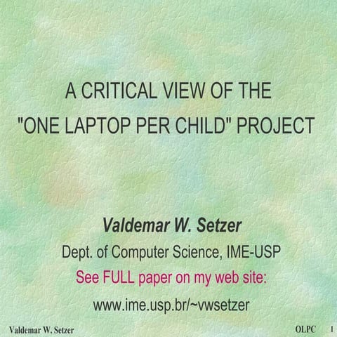 Valdemar Setzer Olpc Wcce