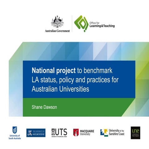 Benchmarking Learning Analytics in Australia