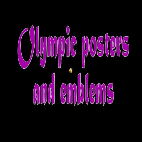 Olympic posters emblems
