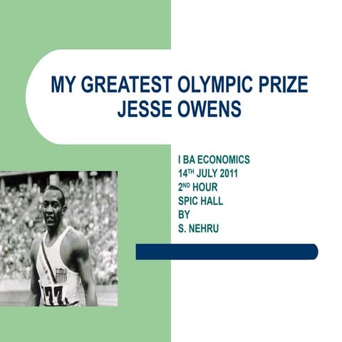 THE GREATEST OLYMPIC PRIZE-NOTES 14,JULY,2011 | PPT