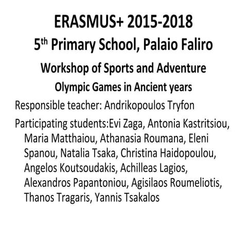 Olympic games in the ancient years | PPT